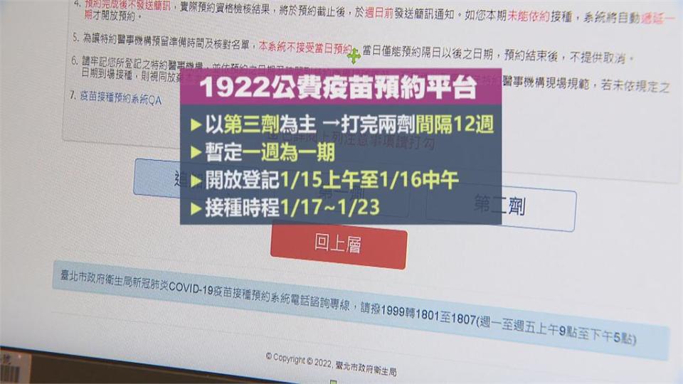 第三劑搶打潮！1922週六起重啟預約　下週一開打