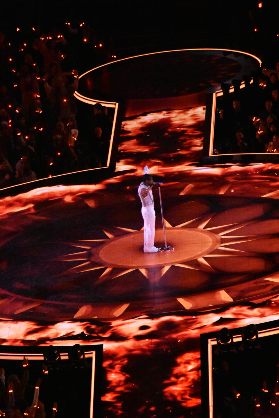 Usher performing during the Halftime Show