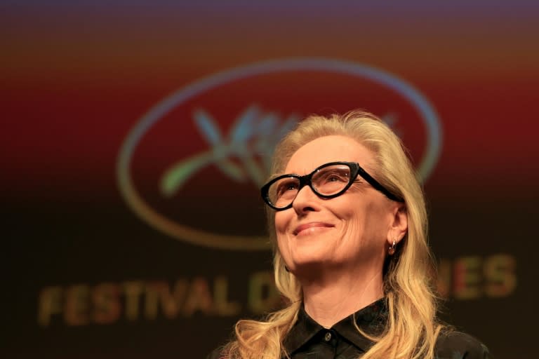 La actriz estadounidense Meryl Streep durante su charla en Cannes, el 15 de mayo de 2024 (Valery HACHE)