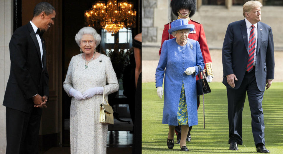 Did the Queen throw some subtle shade at Trump during his UK visit? [Photo: Getty]