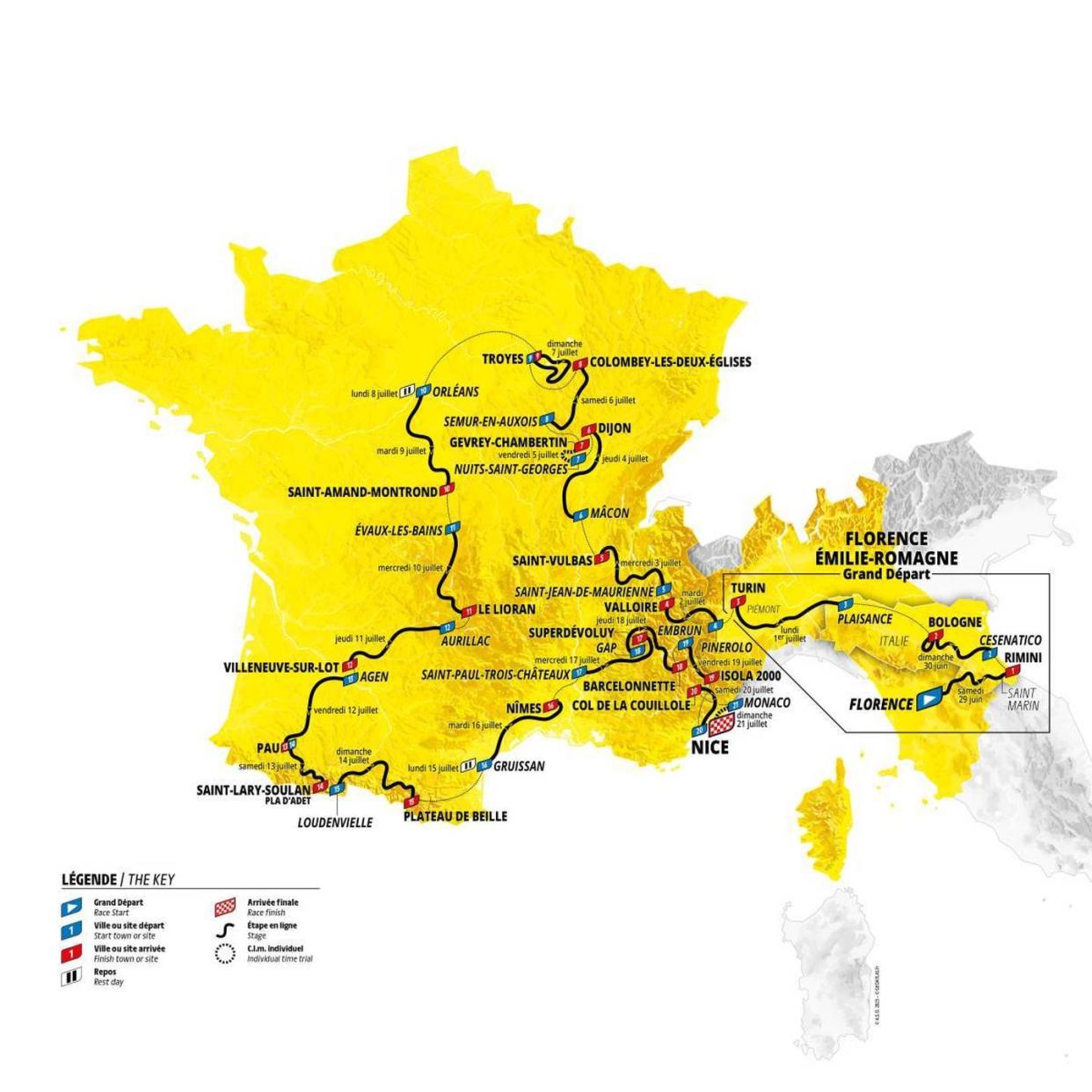 Tour de France 2024: Etappen im Profil