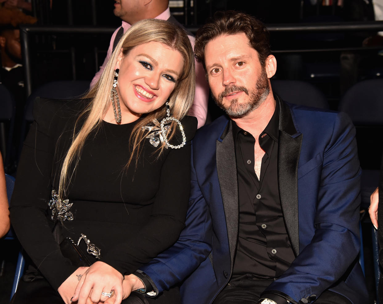 NASHVILLE, TN - JUNE 06:  Kelly Clarkson and Brandon Blackstock attend the 2018 CMT Music Awards at Bridgestone Arena on June 6, 2018 in Nashville, Tennessee.  (Photo by Jeff Kravitz/FilmMagic)