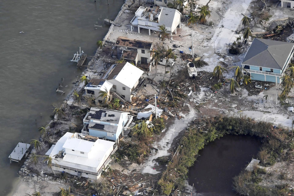 <p>Damaged houses are shown in the aftermath of Hurricane Irma, Sept. 11, 2017, in the Florida Keys. (Photo: Matt McClain/The Washington Post via AP) </p>