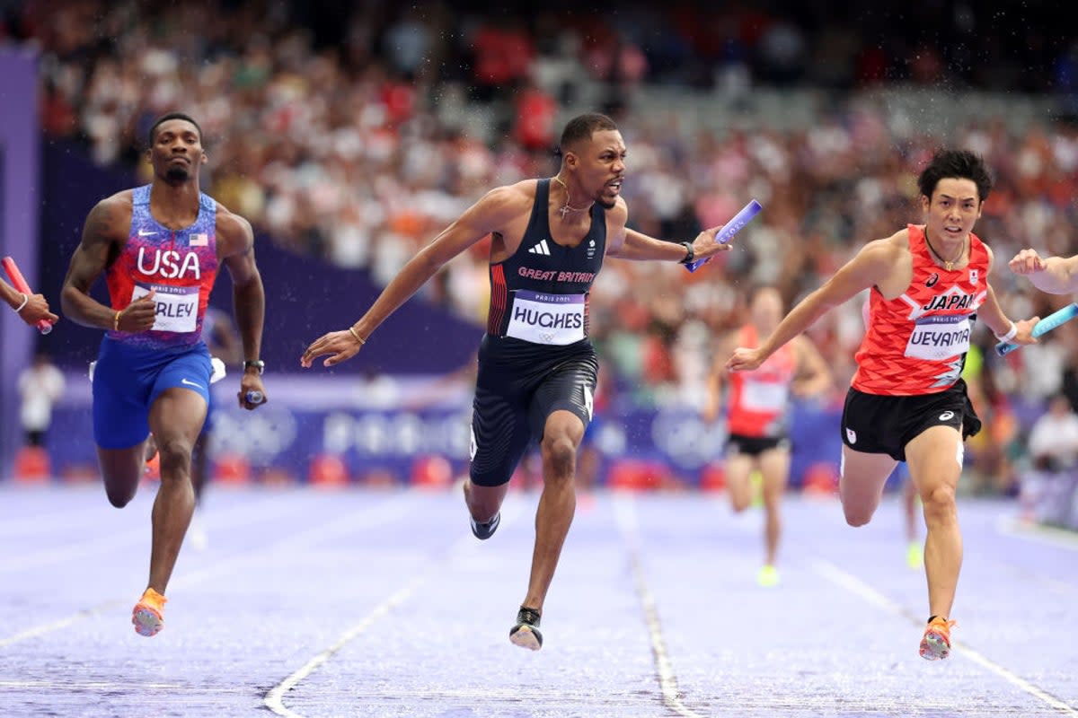 Hughes crosses the line to win bronze (Getty Images)