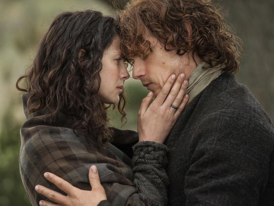 Claire and Jamie on "Outlander"