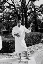 <p>Jack Nicholson poses near his pool on May 25, 1974.</p>