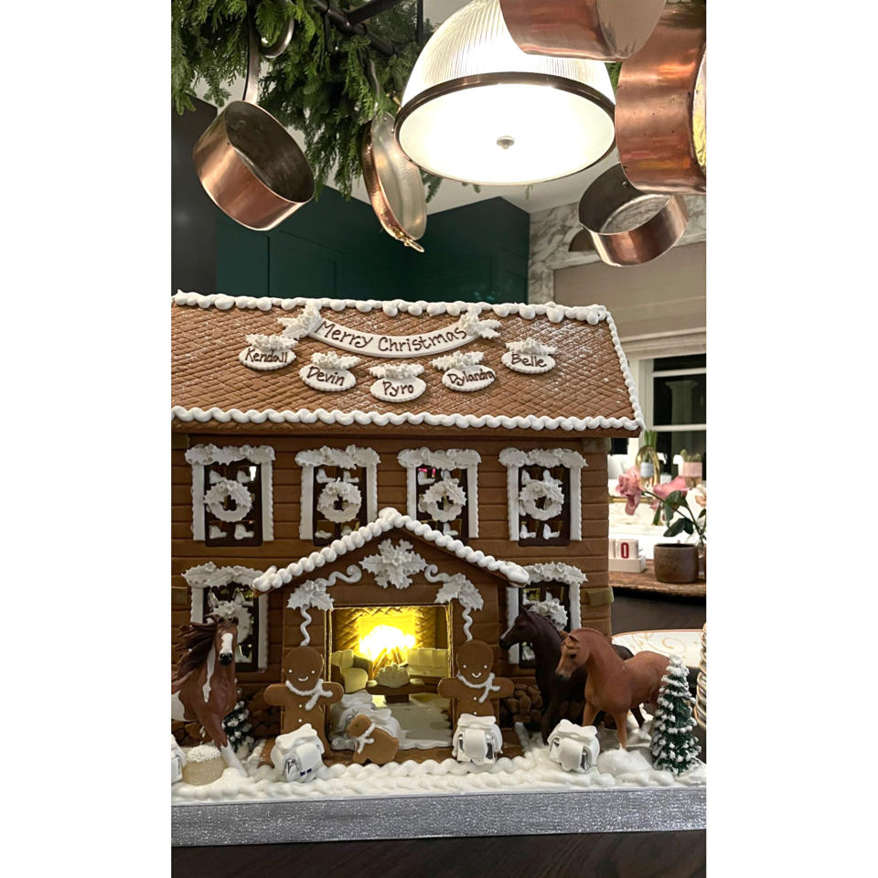 Booker made it to the gingerbread house. Kendall's mother, Kris Jenner, is known for sending elaborate Christmas cookie creations to her loved ones, and Booker's name was included on Kendall's confectionary gift alongside her dogs' names.