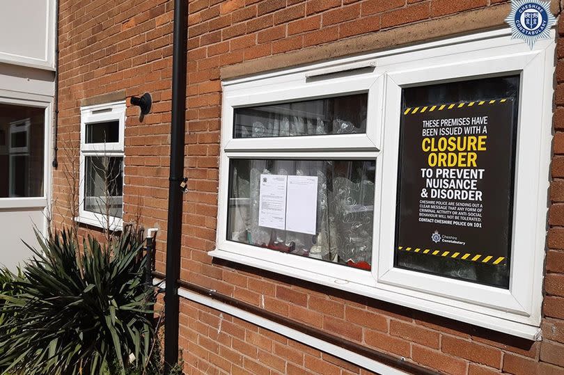 This property on Hesketh Drive in Lostock Gralam is the subject of a closure order granted Wednesday -Credit:Cheshire Constabulary