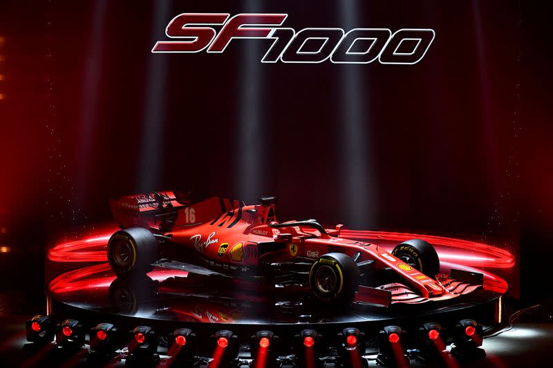 New Formula One race car presentation at the Romolo Valli Municipal Theatre in Reggio Emilia