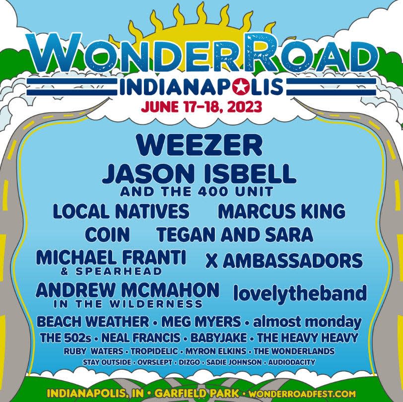 The full lineup for WonderRoad music festival, set for June 17-18 at Garfield Park in Indianapolis.