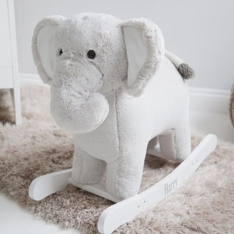 Personalised Grey Elephant Rocker Toy - Credit: My 1st Years