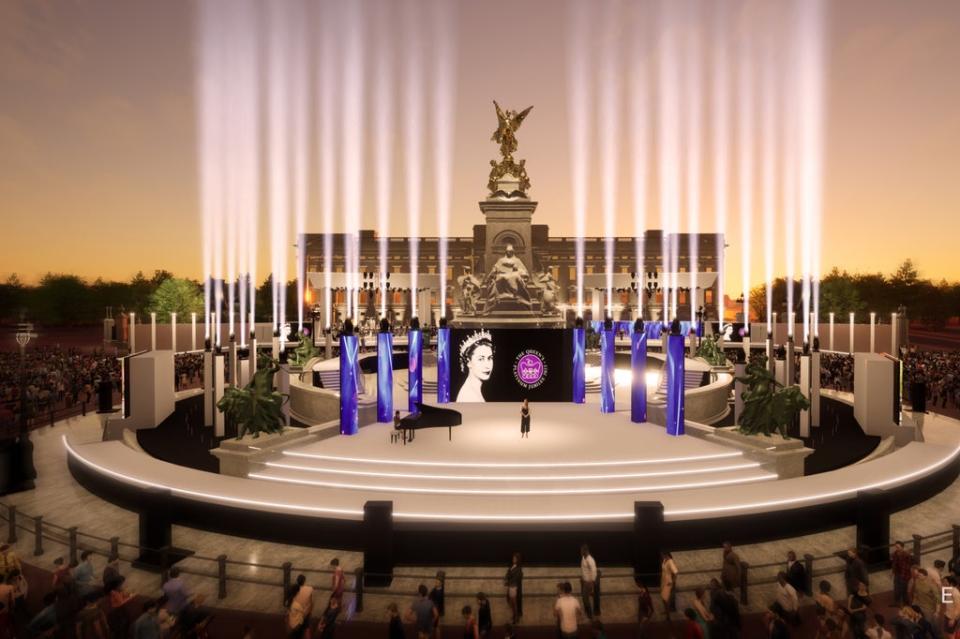 Wow: Concept art for the stages (BBC/ Buckingham Palace)