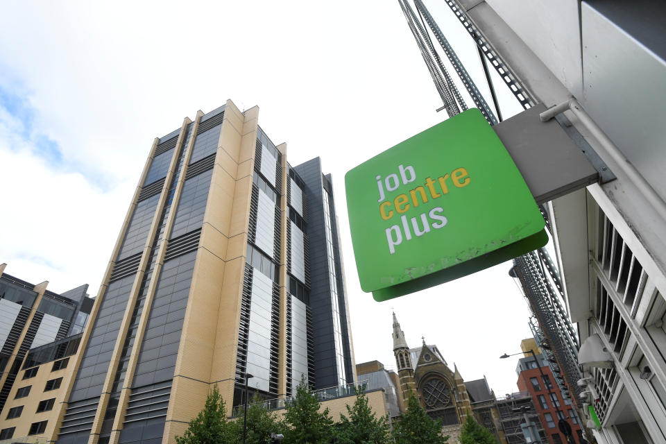 A branch of Jobcentre Plus in London. Photo: Toby Melville/Reuters