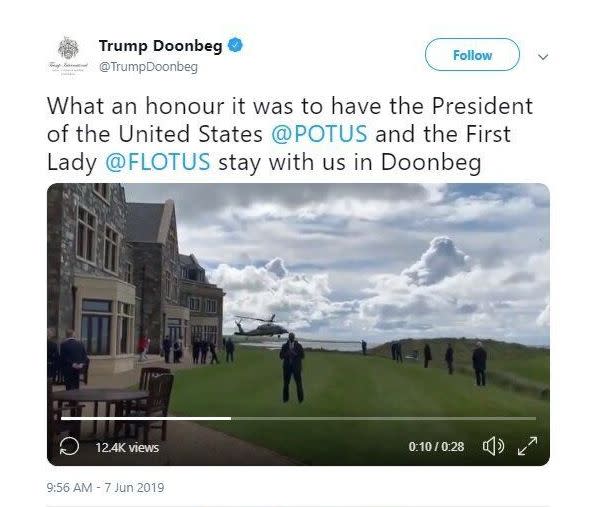 Doonbeg promotion. (Photo: Doonbeg Twitter)