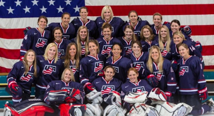 The U.S. Olympic Women's Ice Hockey Team is 2-1 against prep varsity boys' hockey teams -- USA Hockey