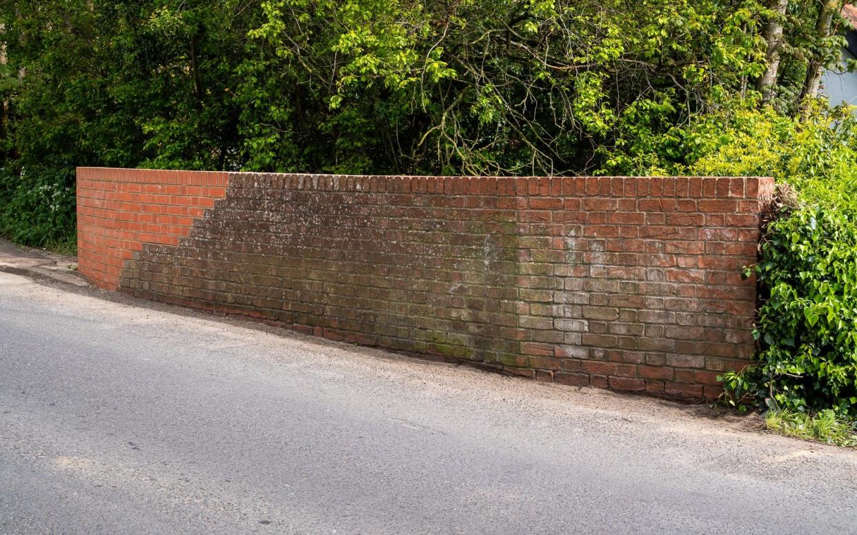 The bridge in Ed Sheeranâ€™s home town of Framingham, Suffolk, which was repaired with bricks which look nothing like the original one