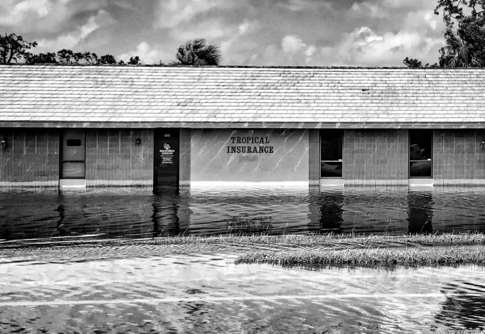 <p>A flooded office park in the aftermath of Hurricane Irma in Bonita Springs, Fla. (Photo: Holly Bailey/Yahoo News) </p>