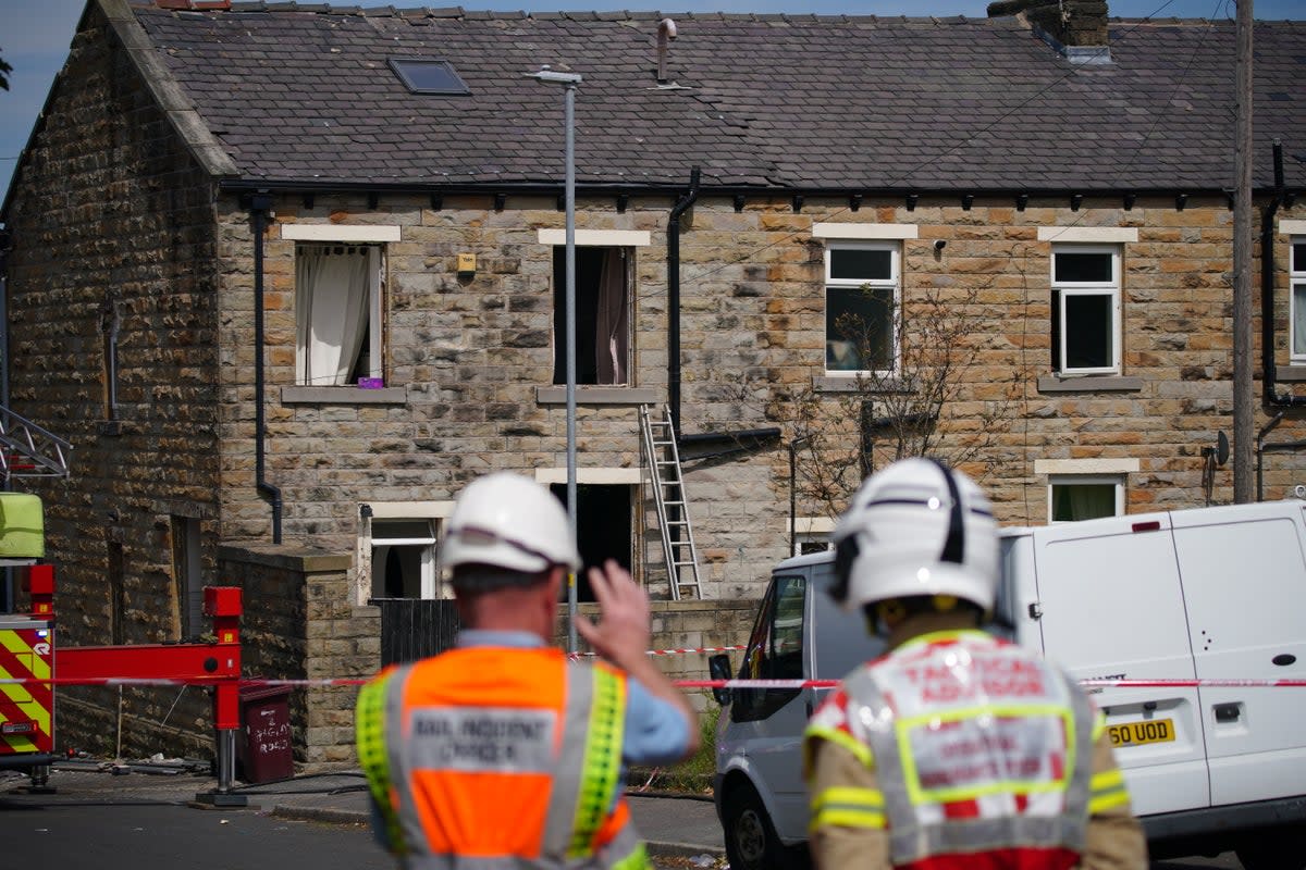 There was an explosion at a house in Burnley (Peter Byrne/PA) (PA Wire)