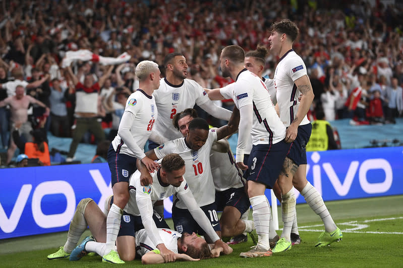 英格蘭在2020歐錦賽取得第2名佳績。（達志影像資料照）