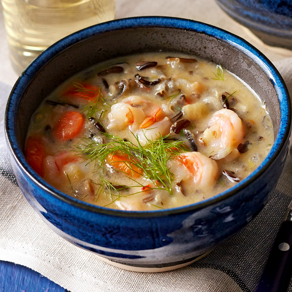 Wild Rice, Shrimp & Fennel Soup