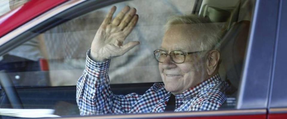 Warren Buffett in his car
