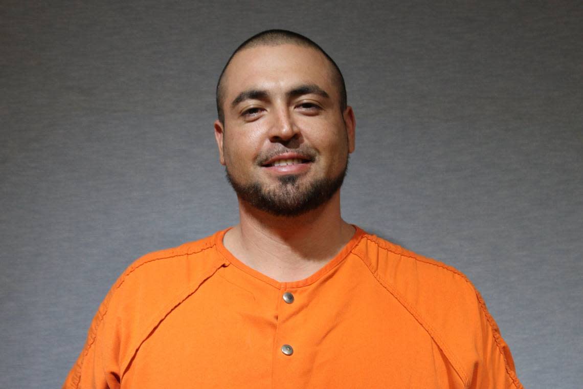 Garland resident Richard Acosta Jr., 33, was arrested after turning himself in to the Garland Police Department.