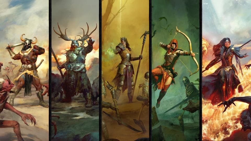 Diablo 4 launch classes concept art