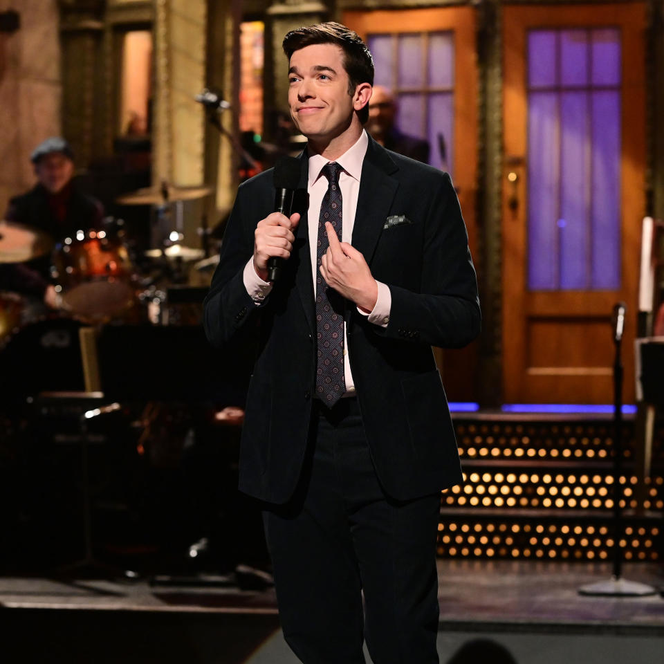 During his SNL hosting gig, Mulaney reflected on the birth of his first child with Munn. "We were in the delivery room. My girlfriend had just given birth to him and he's crying a little, so they bring him over to this warmer on the other side of the delivery room, and they put them on the warmer under this big bright light and light is just shining in his eyes," he detailed in his opening monologue. "He just looks up at the light and [he squints]. He was annoyed, but he didn't say anything. I was like, 'That's my son.' A polite man in an uncomfortable situation, but he's not going to make a fuss. He's a very good boy." At the time, Mulaney noted that he was "happier now" and that life was "a lot better" for him.