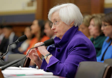 Federal Reserve Chairman Janet Yellen delivers the semi-annual testimony on the "Federal Reserve's Supervision and Regulation of the Financial System" before the House Financial Services Committee in Washington, U.S., September 28, 2016. REUTERS/Joshua Roberts