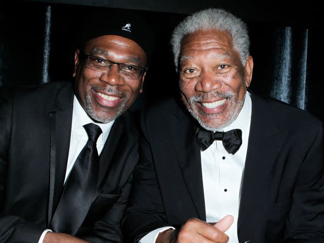 Jeff Vespa/Getty Morgan Freeman and his son, Alfonso Freeman, attend a Golden Globe Awards after party on January 15, 2012 in Beverly Hills, California