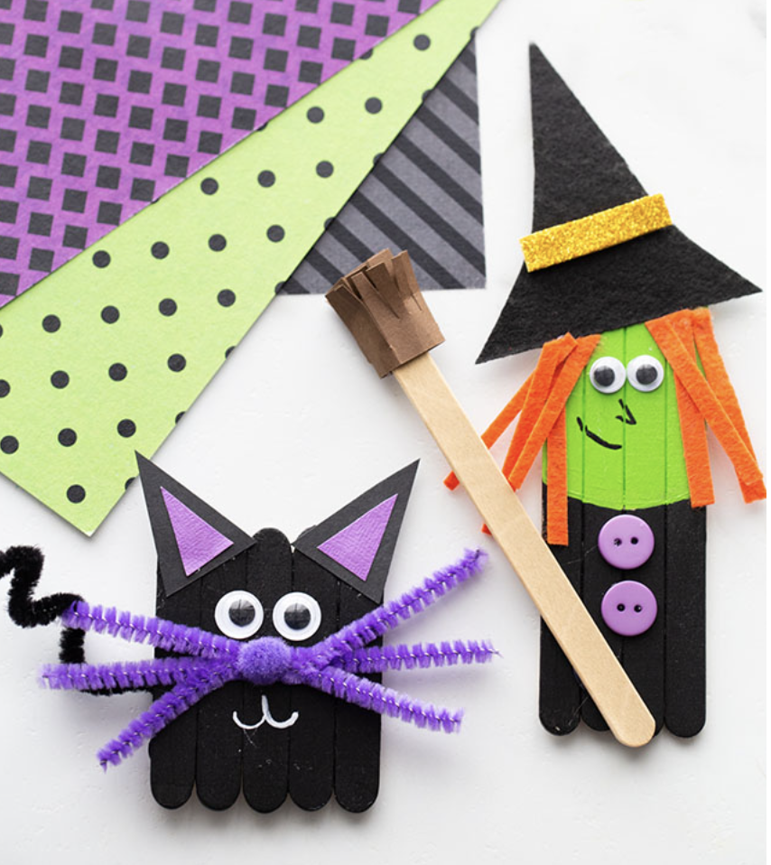 Popsicle Witch and Black Cat