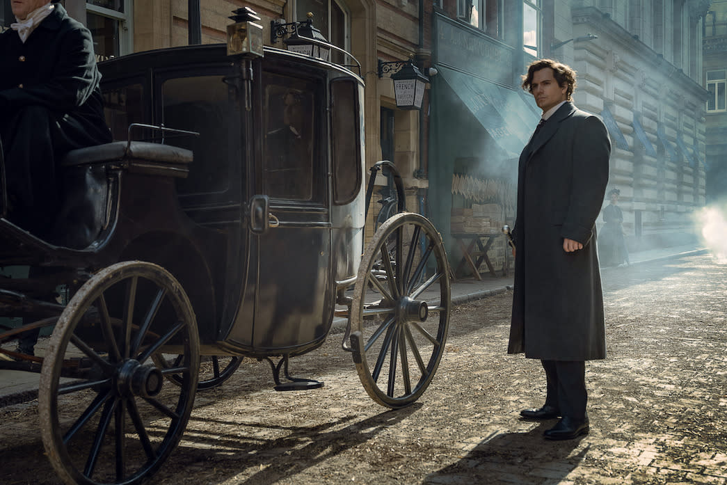 Henry Cavill is Sherlock Holmes - Credit: Alex Bailey/Netflix