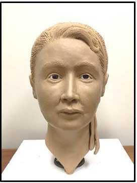 A 2018 forensic facial reconstruction of 'Belle in the Well'. Source: Lawrence County Coroner's Office 