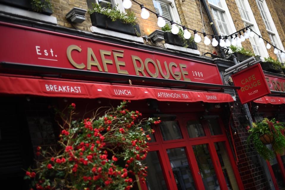 Cafe Rouge in Wellington Street, London (Victoria Jones/PA) (PA Archive)