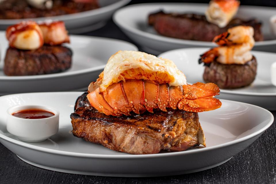 A surf & turf entree at STK Steakhouse.