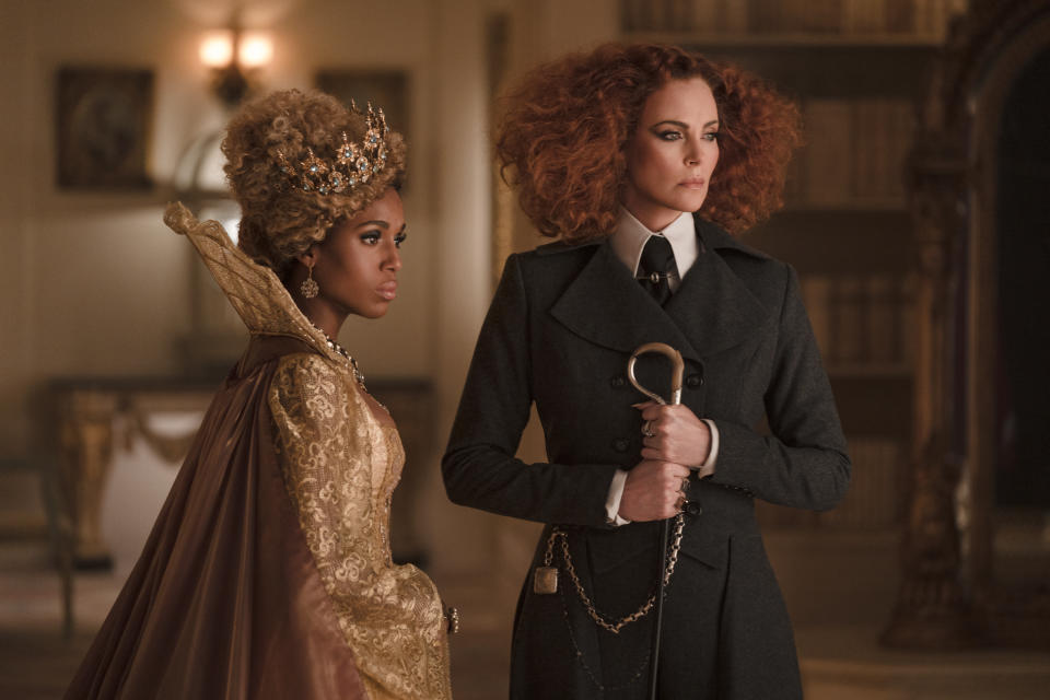 Charlise Theron and Kerry Washington star as fairytale villains in The School for Good and Evil. 