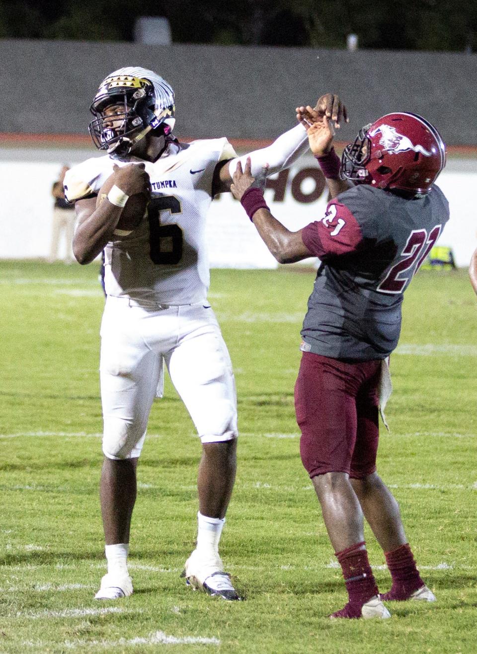 Tempers flared between Wetumpka's Tyquan Rawls and Stanhope's Quentarius Edwards during the third quarter.
