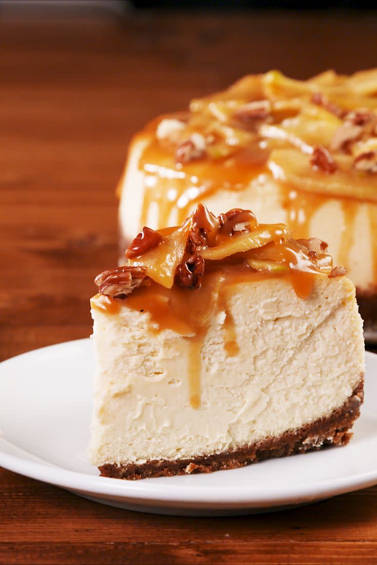 <p>If fall were a cheesecake...</p><p>Get the recipe from <a href="https://www.delish.com/cooking/recipe-ideas/a22998962/caramel-apple-cheesecake-recipe/" rel="nofollow noopener" target="_blank" data-ylk="slk:Delish;elm:context_link;itc:0;sec:content-canvas" class="link ">Delish</a>.</p>