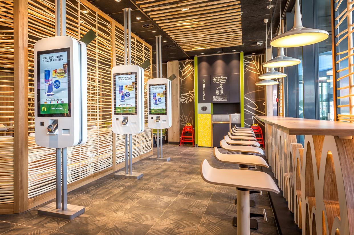 Self serve kiosks in a McDonald's in Switzerland