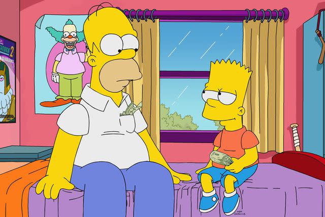 <p>Fox / Courtesy Everett Collection</p> Homer and Bart Simpson on 'The Simpsons'