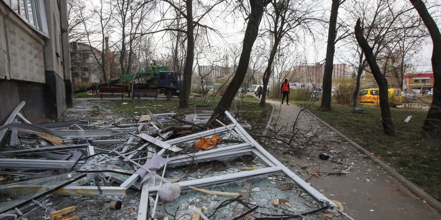 Consequences of one of the Russian strikes on Kharkiv