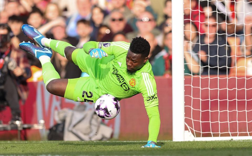 Andre Onana makes a vital save.