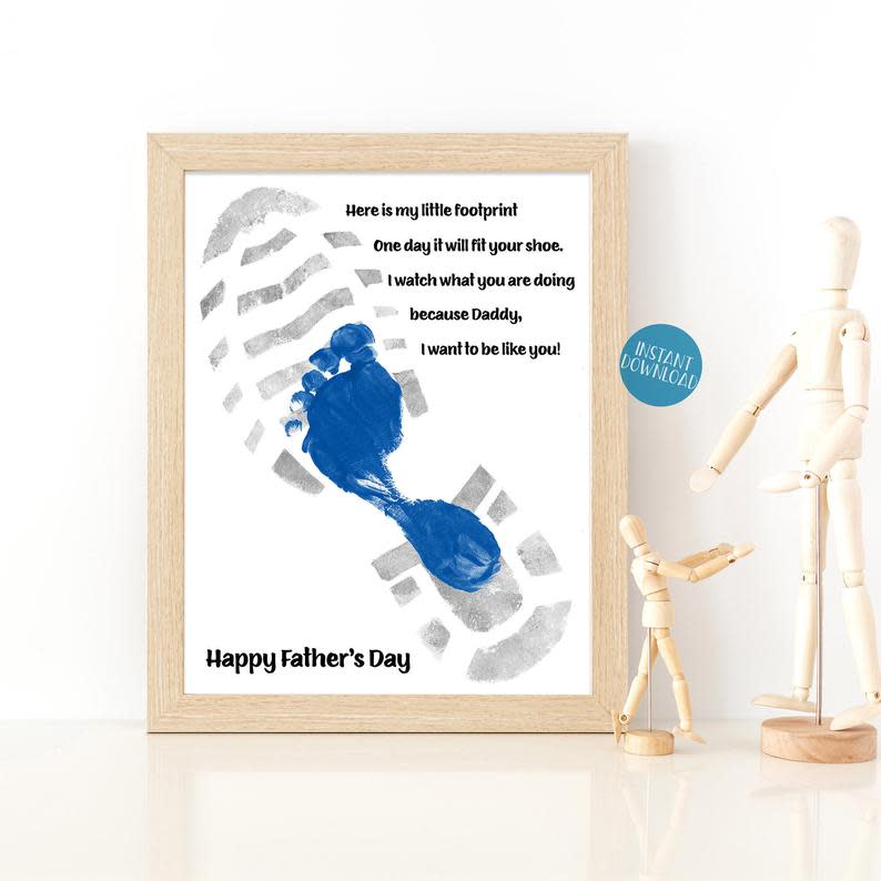 <p><a href="https://go.redirectingat.com?id=74968X1596630&url=https%3A%2F%2Fwww.etsy.com%2Flisting%2F799158570%2Ffathers-day-gift-from-kids-footprint-art&sref=https%3A%2F%2Fwww.thepioneerwoman.com%2Fholidays-celebrations%2Fgifts%2Fg36299462%2Ffathers-day-gifts-from-kids%2F" rel="nofollow noopener" target="_blank" data-ylk="slk:Shop Now;elm:context_link;itc:0;sec:content-canvas" class="link ">Shop Now</a></p><p>Footprint Art Print</p><p>etsy.com</p><p>$3.75</p><span class="copyright">Etsy</span>