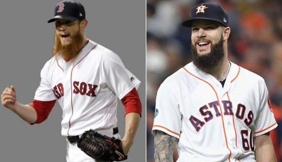 Which teams were winners and losers based on Craig Kimbrel signing with the Cubs and Dallas Keuchel signing with the Braves. (AP/Getty Images)