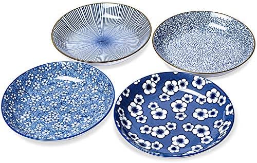 Set of four Kylimate Shallow Bowls Set in blue