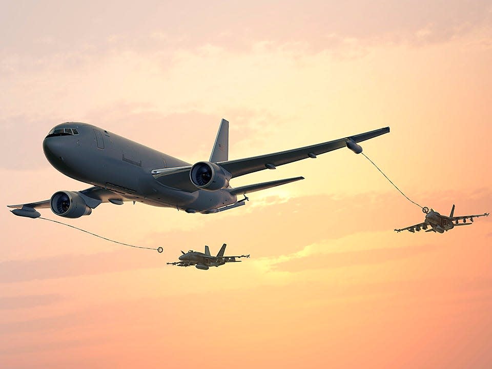 kc 46 pegasus refueling jet