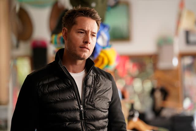 <p>Darko Sikman/CBS</p> Justin Hartley as Colter Shaw in 'Tracker'.