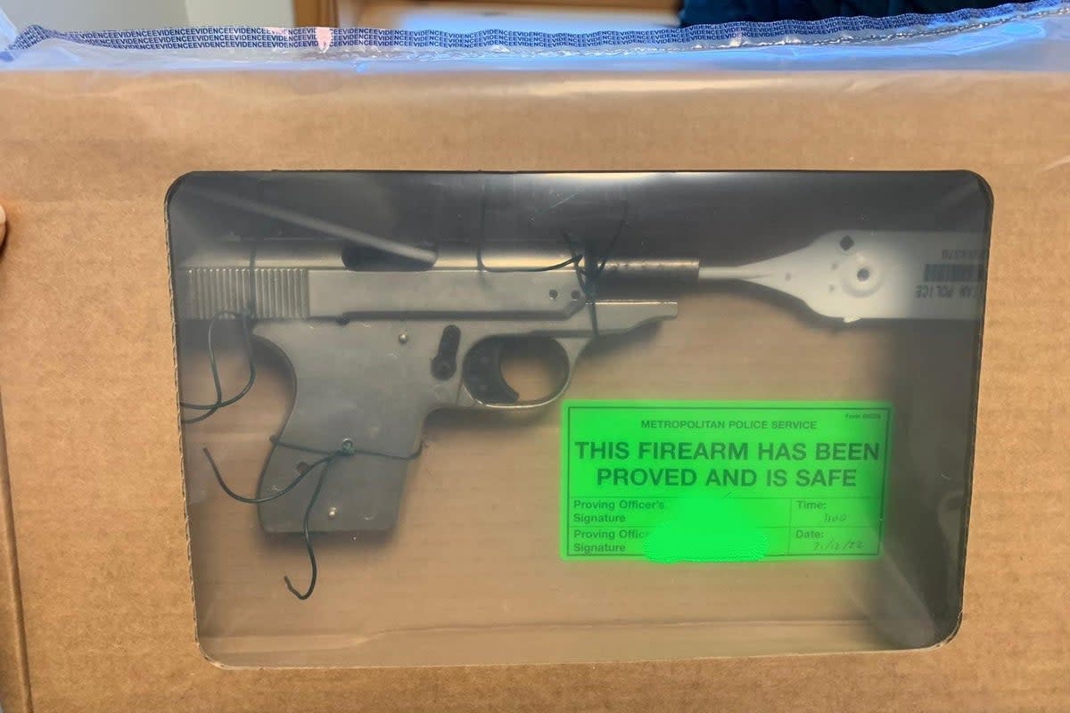 One of the firearms seized by the Metropolitan Police 