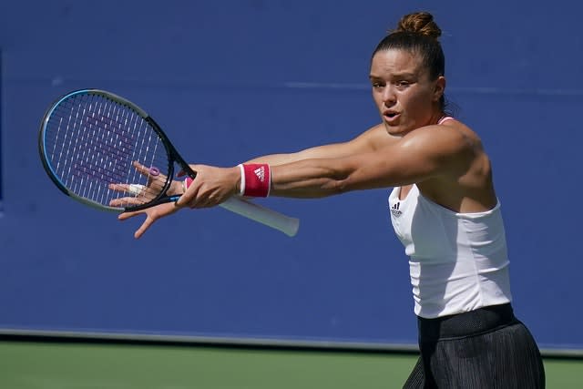 Maria Sakkari looks frustrated during her loss to Serena Williams