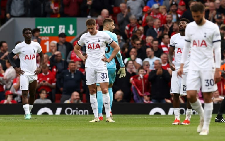 Tottenham's dejected stars were routed by <a class="link " href="https://sports.yahoo.com/soccer/teams/liverpool/" data-i13n="sec:content-canvas;subsec:anchor_text;elm:context_link" data-ylk="slk:Liverpool;sec:content-canvas;subsec:anchor_text;elm:context_link;itc:0">Liverpool</a> (Darren Staples)